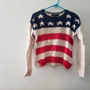 American Flag Knit Sweater - Size Small